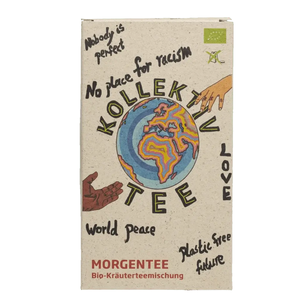 Bunte Vorderseite der Papierverpackung