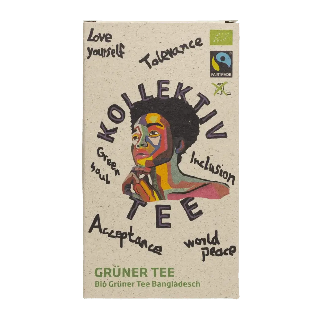 Bunte Vorderseite der Papierverpackung