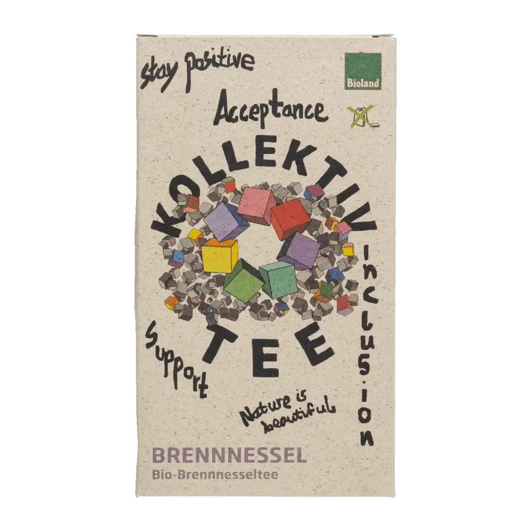 Bunte Vorderseite der Papierverpackung